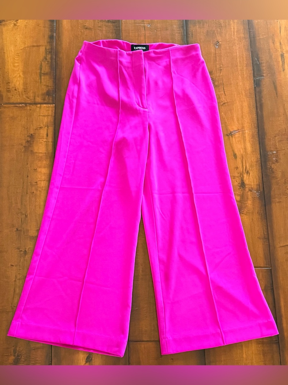 Express Hot Pink Cropped Wide Leg Pants
